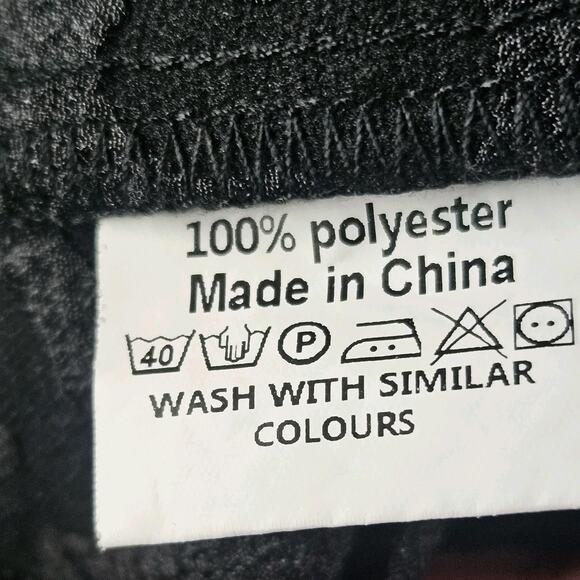 INCERUN Men's Black Floral Jacquard Short-Sleeved Button-Down Shirt XL - Picture 6 of 7